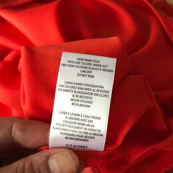 Taylor Dress Womens XS Red‎ Floral Tiered Pleated Flowy Strap Tie Tassel Summer - Picture 11 of 12